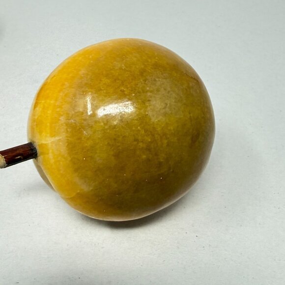 Alabaster Fruit Set of 4 Pieces Peach Apples Mango Stone Marble Vintage - Picture 5 of 16